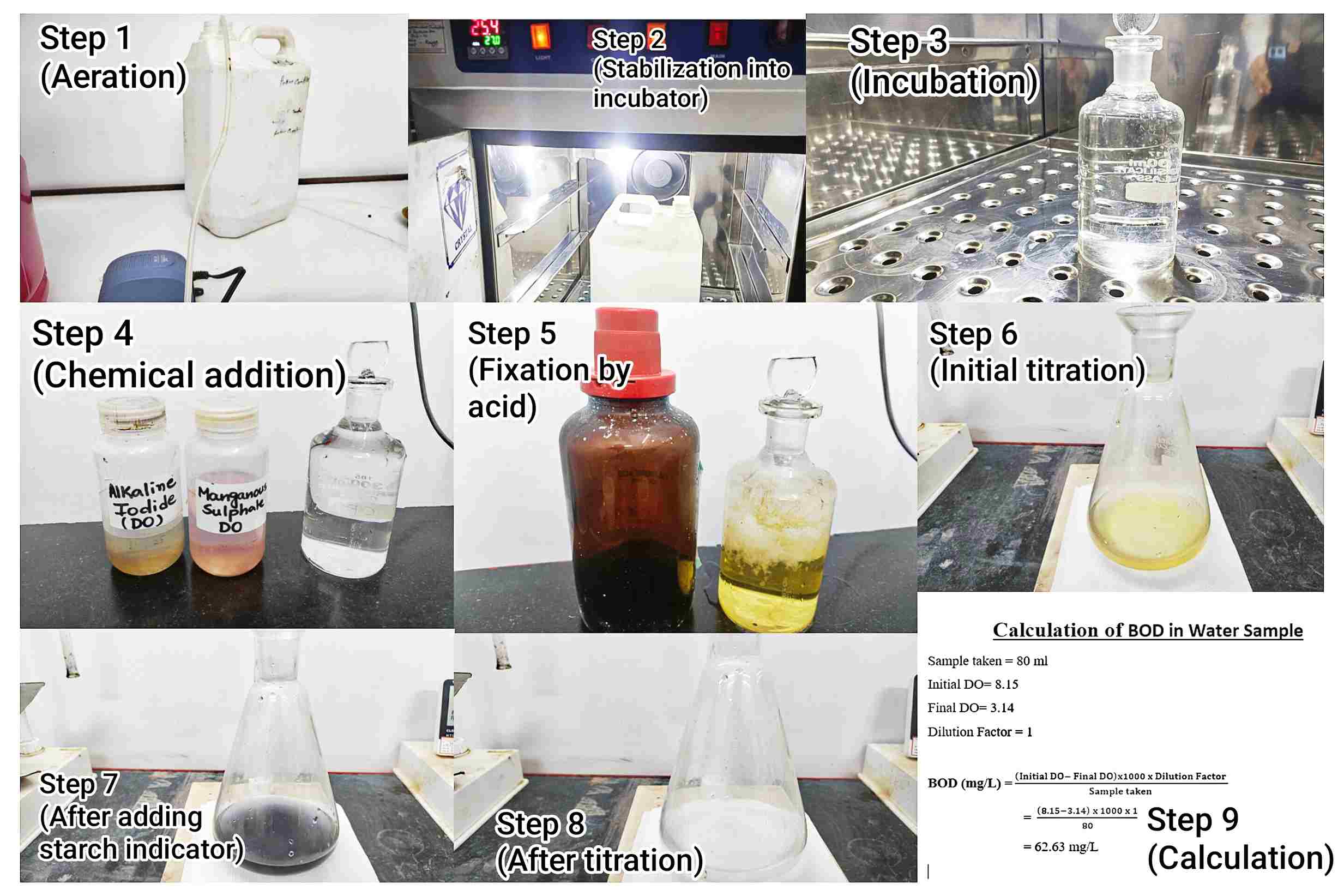 Testing Procedure of Biochemical Oxygen Demand in Water Sample