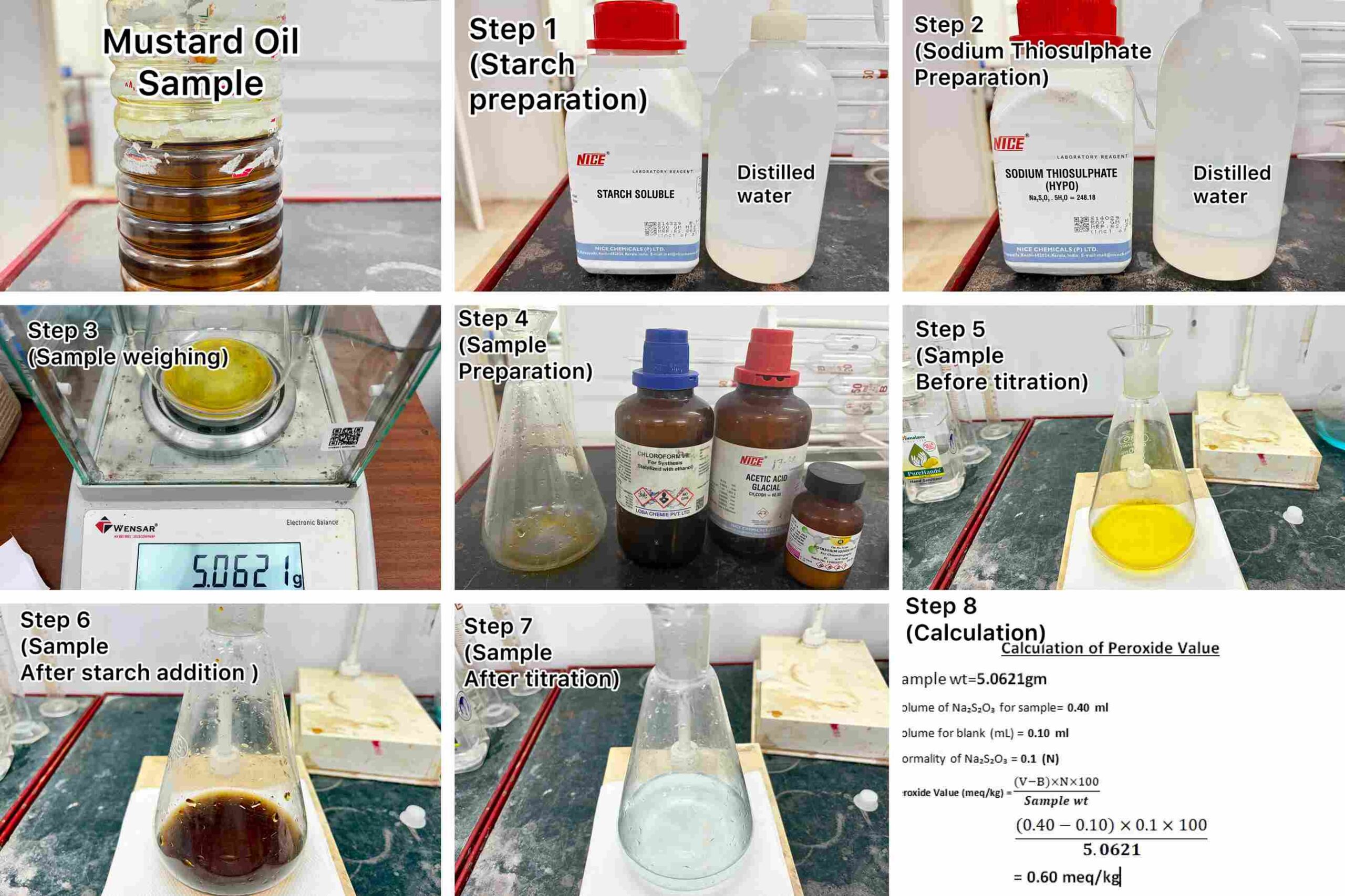 Peroxide Value Testing Process in Oil & Fat Sample in Our Lab